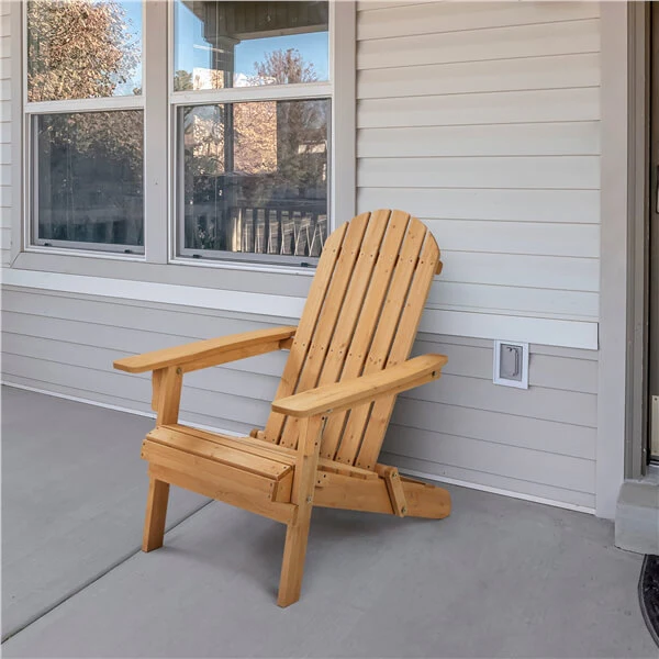 Yaheetech Folding Wooden Lounge Chair - Image 11