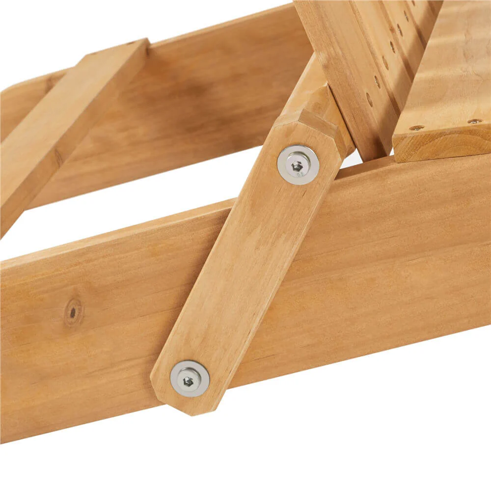 Yaheetech Folding Wooden Lounge Chair - Image 7