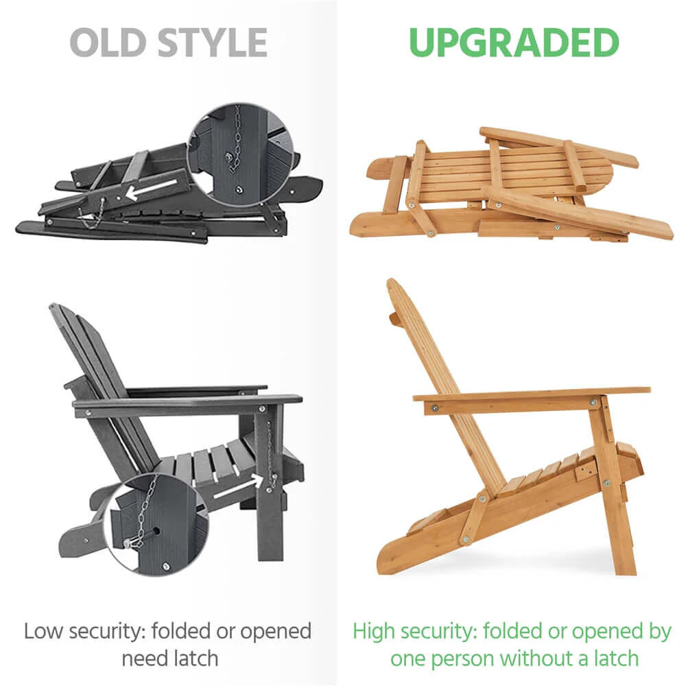 Yaheetech Folding Wooden Lounge Chair - Image 9