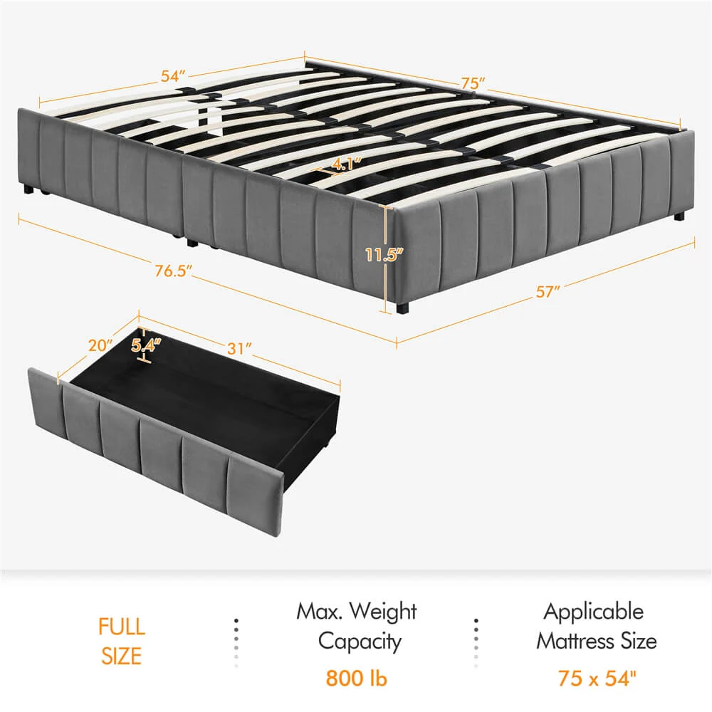 Yaheetech Upholstered Storage Bed - Image 3