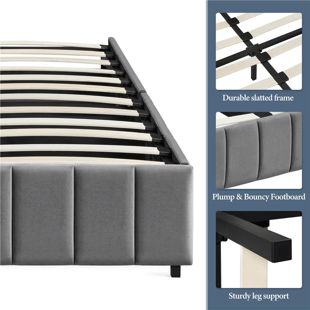 Yaheetech Upholstered Storage Bed - Image 6