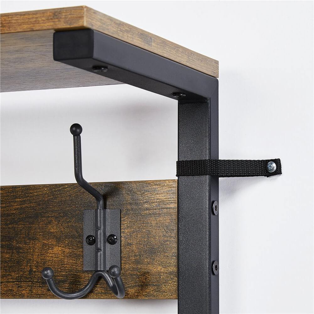 Yaheetech Hall Tree with Bench and Shoe Storage - Image 6