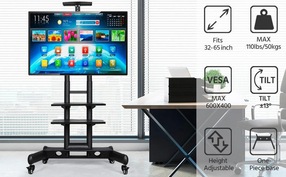 Yaheetech TV Stand with Storage Shelves - Image 4