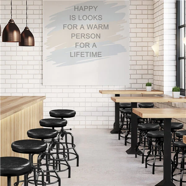 Yaheetech Industrial Bar Stools Vintage Counter Height Adjustable Metal Bar Stool - Image 10