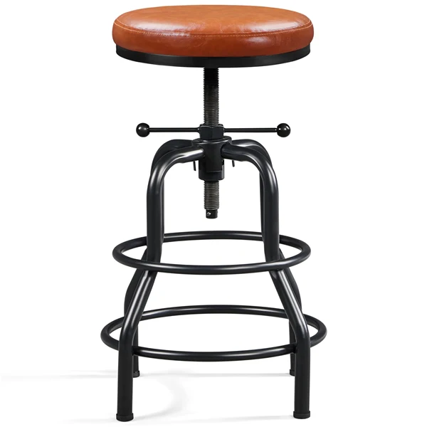 Yaheetech Industrial Bar Stools Vintage Counter Height Adjustable Metal Bar Stool - Image 3