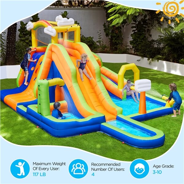 Yaheetech Inflatable Water Slide - Image 7