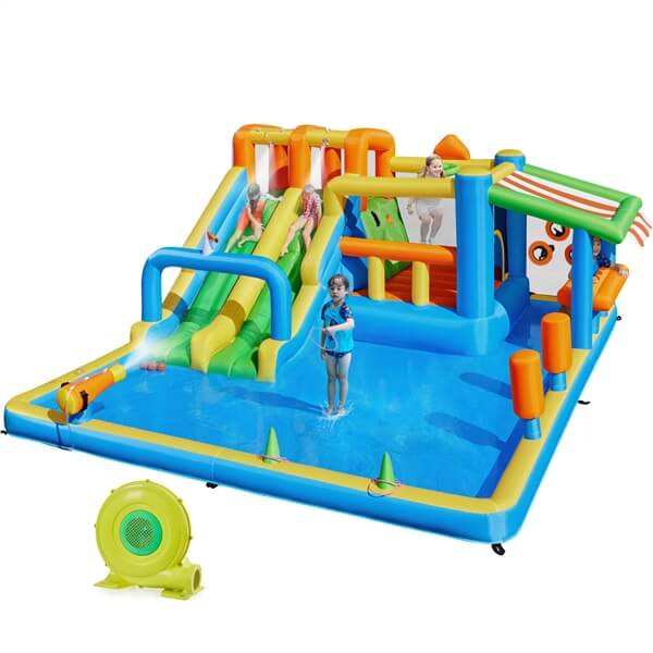 Yaheetech Inflatable Water Slide with Market Stand - Image 2