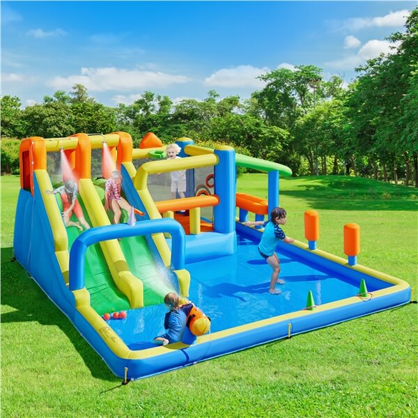 Yaheetech Inflatable Water Slide with Market Stand - Image 9