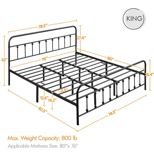 Yaheetech Iron Bed Frame - Image 9