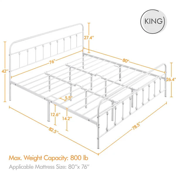 Yaheetech Classic Iron Bed Frame - Image 4