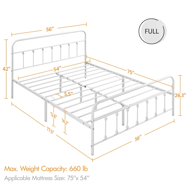 Yaheetech Classic Iron Bed Frame - Image 5