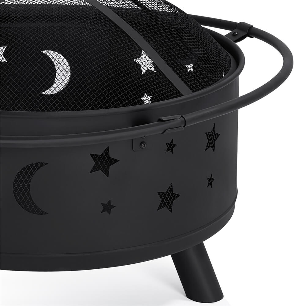 Yaheetech Iron Fire Pit Set 30inch - Image 6