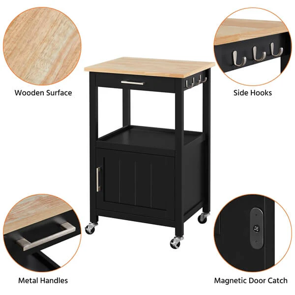 Yaheetech Kitchen Island Cart with Storage - Image 4