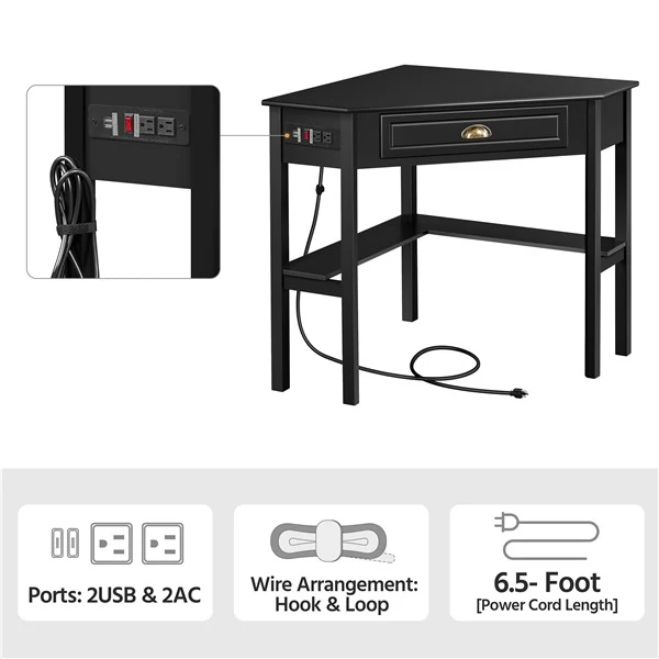 Yaheetech L Shaped Computer Corner Table - Image 5