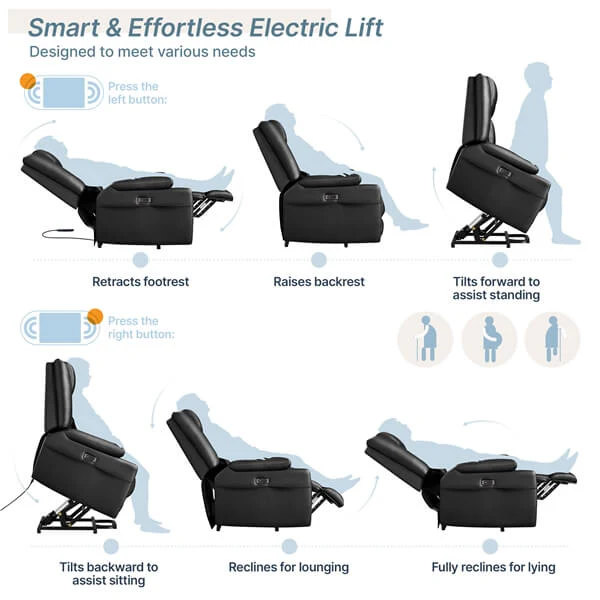 Yaheetech Large Electric Power Lift Recliner Chair - Image 5
