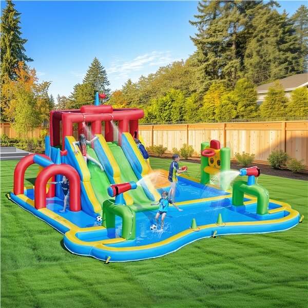 Yaheetech Large Inflatable Water Slide with Soccer Field - Image 11