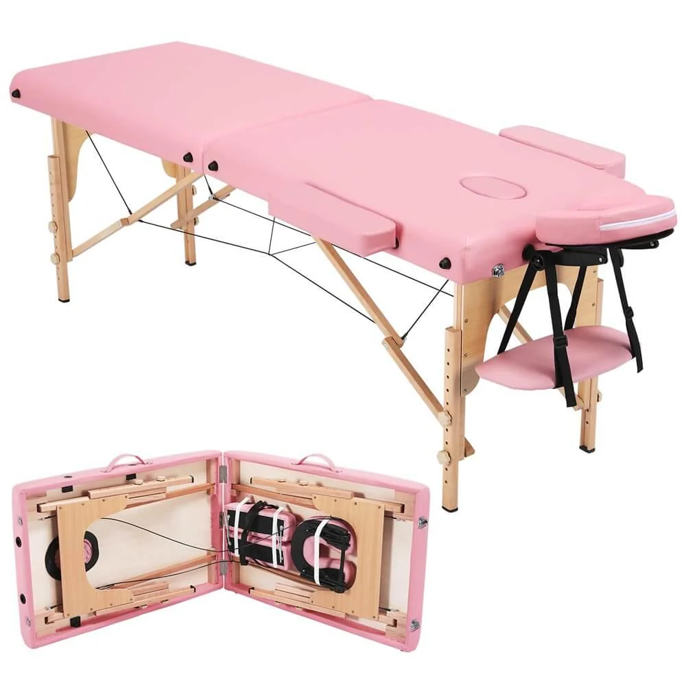 Yaheetech 84 Inch Adjustable 2 Fold Salon Bed - Image 3