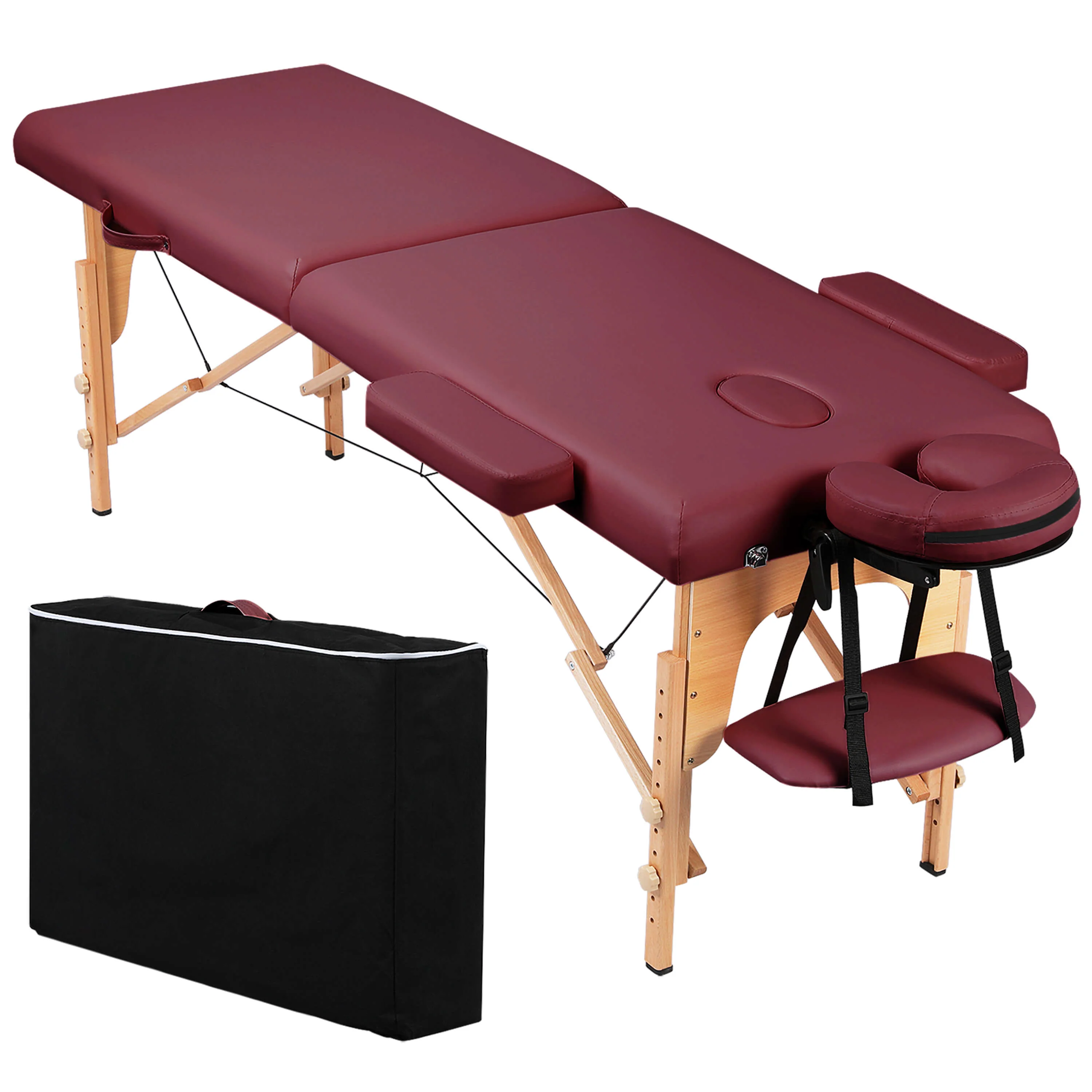 Yaheetech 84 Inch Adjustable 2 Fold Salon Bed - Image 5