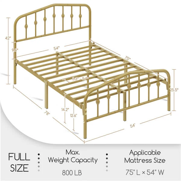 Yaheetech Metal Bed Frame Metal Platform Bed - Image 4