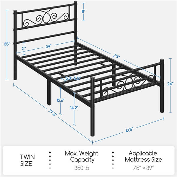 Yaheetech Metal Bed Frame - Image 6