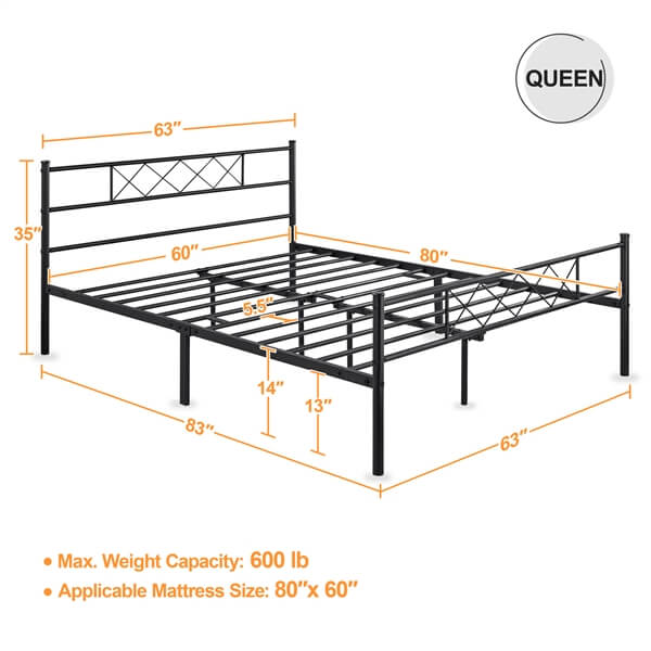 Yaheetech Metal Platform Bed Frame - Image 10