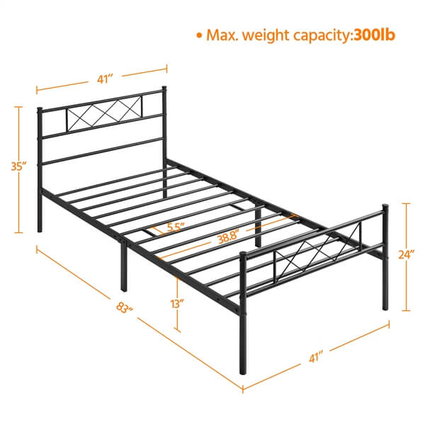 Yaheetech Metal Platform Bed Frame - Image 8
