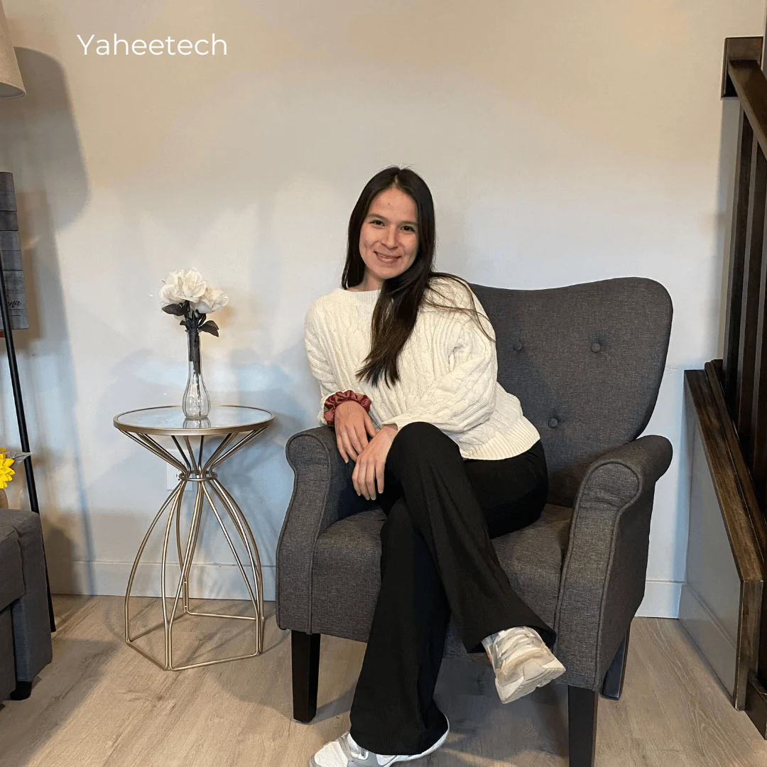 Yaheetech Mid Century Accent Chair with Sturdy Wood Legs and High Back - Image 11