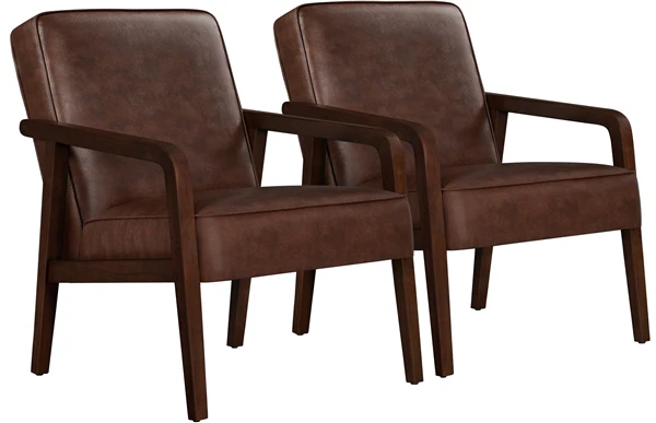 Yaheetech Mid-Century Modern Upholstered Lounge Chair - Image 3