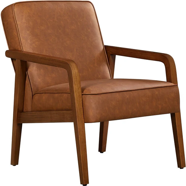 Yaheetech Mid-Century Modern Upholstered Lounge Chair - Image 4