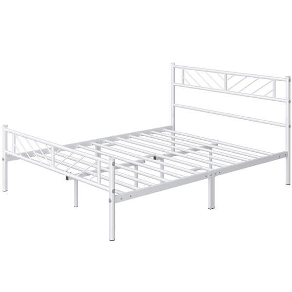 Yaheetech Minimalist Metal Platform Bed with Arrow Design - Image 2