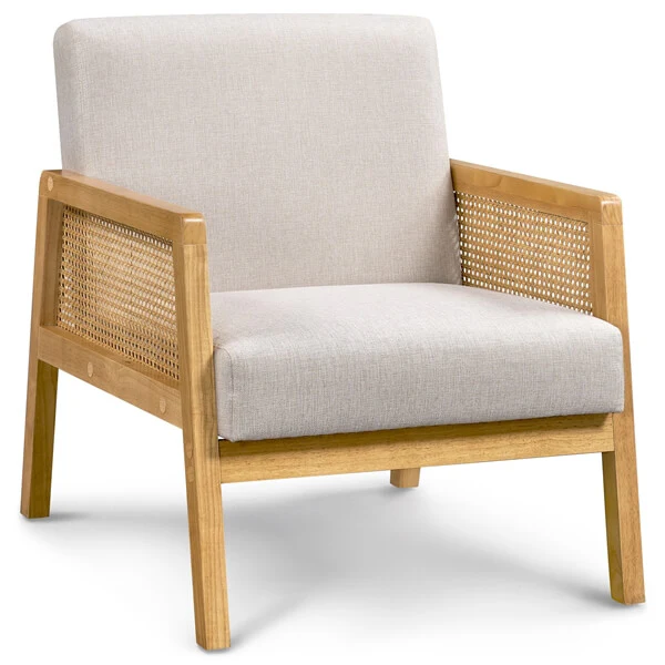 Yaheetech Modern Armchair with Wood Legs - Image 4