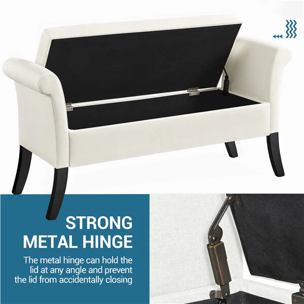 Yaheetech Modern Fabric Tufted Storage Bench - Image 6