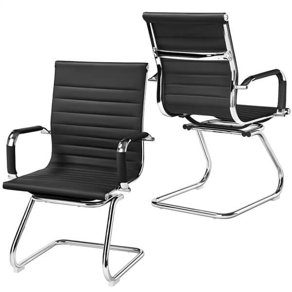 Yaheetech Modern Faux Leather Office Reception Chair - Image 4