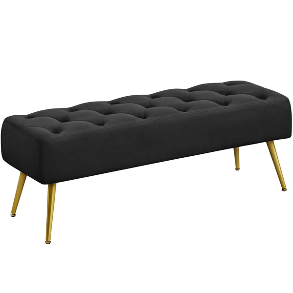 Yaheetech Modern Ottoman Bench Velvet Bench - Image 3
