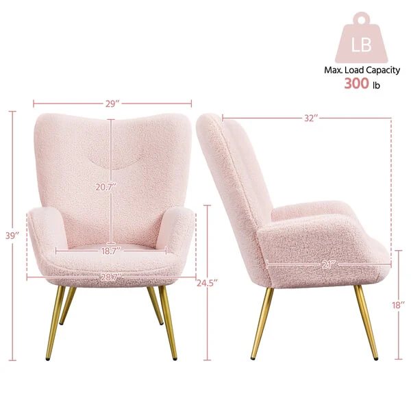 Yaheetech Modern Vanity Chair - Image 5
