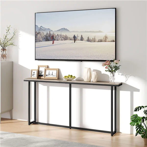Yaheetech Narrow Console Table with Sturdy Metal Frame - Image 9