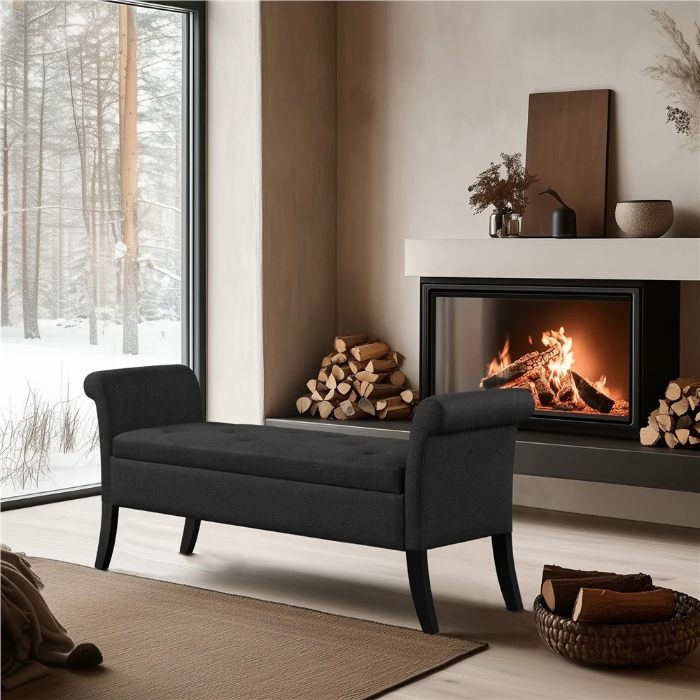 Yaheetech Ottoman with Storage, 52" - Image 13