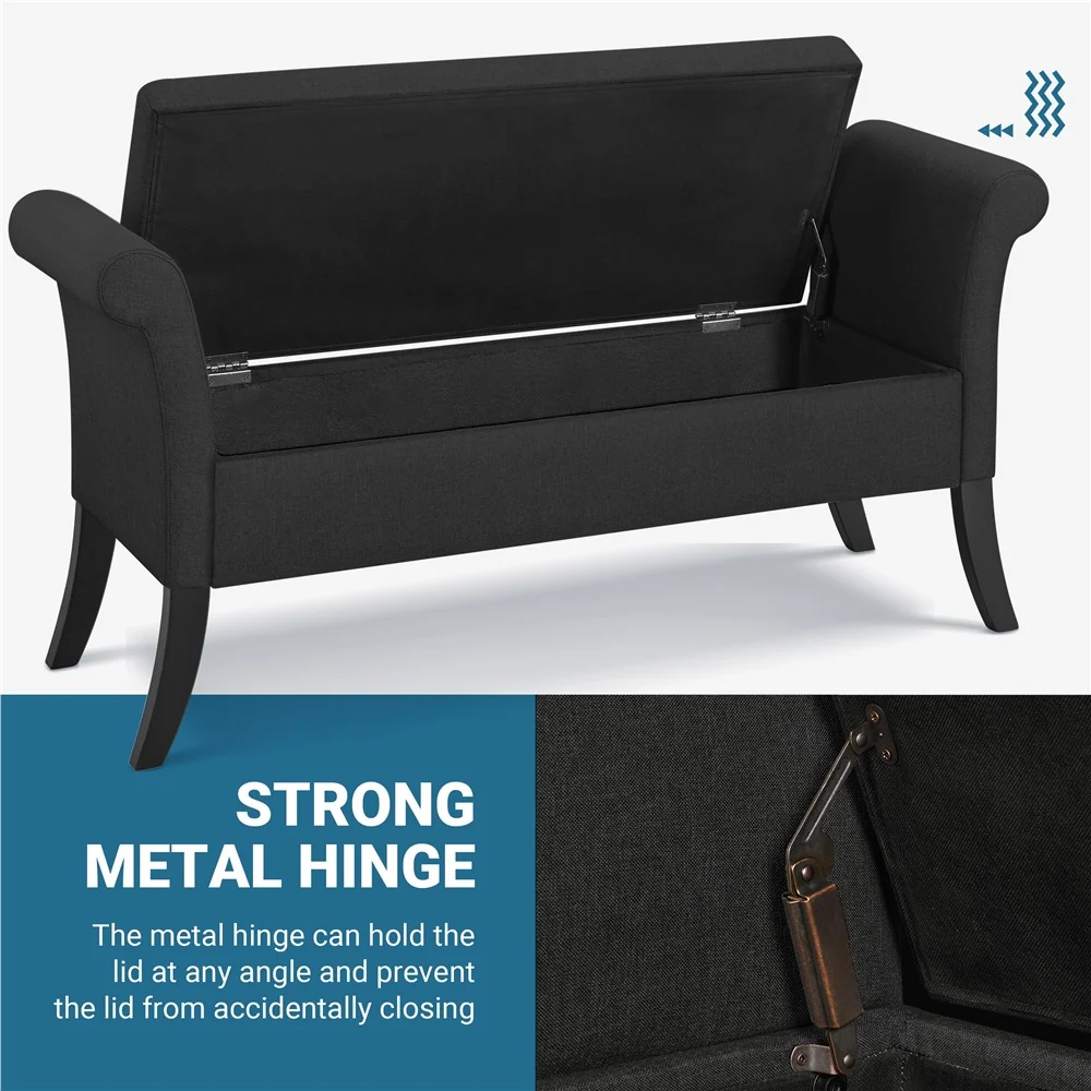 Yaheetech Ottoman with Storage, 52" - Image 6