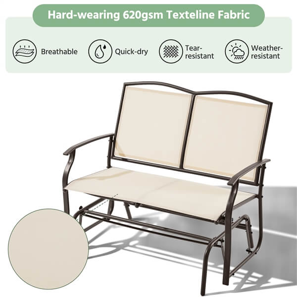 Yaheetech Outdoor Glider 2-Person Outdoor Glider Bench - Image 6