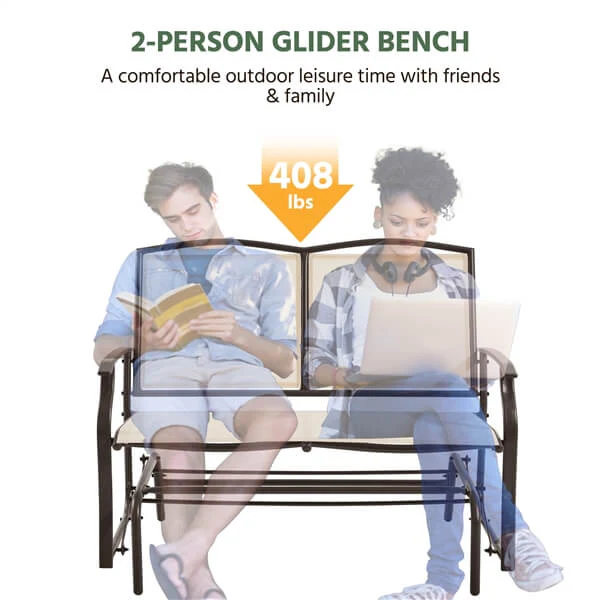 Yaheetech Outdoor Glider 2-Person Outdoor Glider Bench - Image 7
