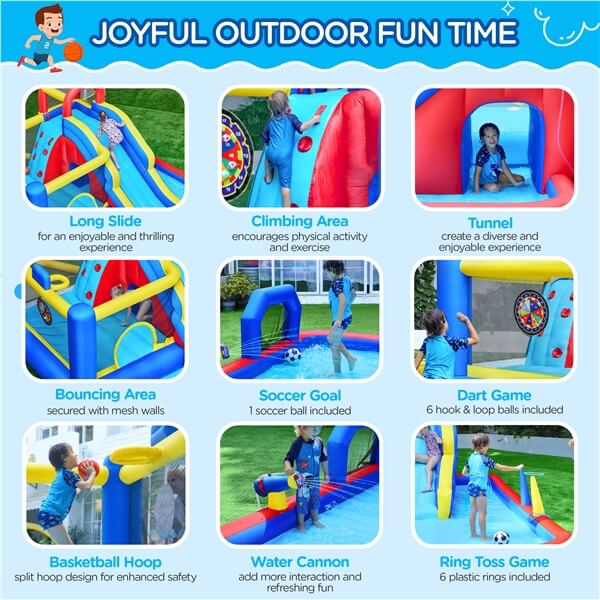 Yaheetech Outdoor Inflatable Water Slide - Image 4