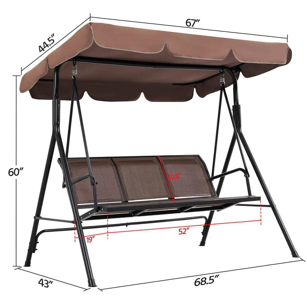 Yaheetech Outdoor Porch Swing Chair - Image 3