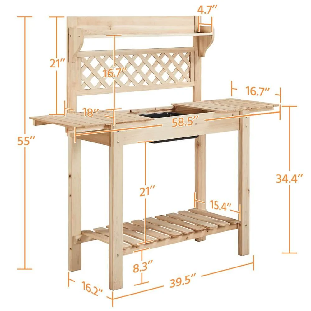 Yaheetech Outdoor Potting Bench - Image 3