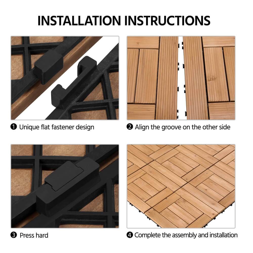 Yaheetech Outdoor Tiles Patio Tiles 27pcs - Image 8