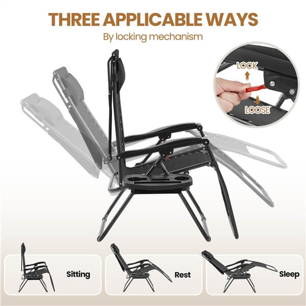Yaheetech Outdoor Zero Gravity Chair - Image 4