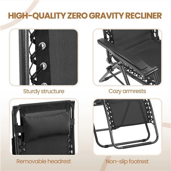 Yaheetech Outdoor Zero Gravity Chair - Image 5