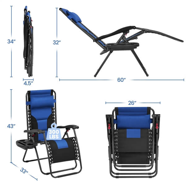 Yaheetech Padded Zero Gravity Recliner - Image 3