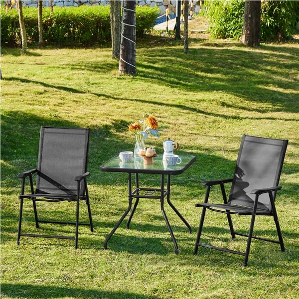 Yaheetech Patio Dining Chairs Set of 4 with Armrests - Image 13