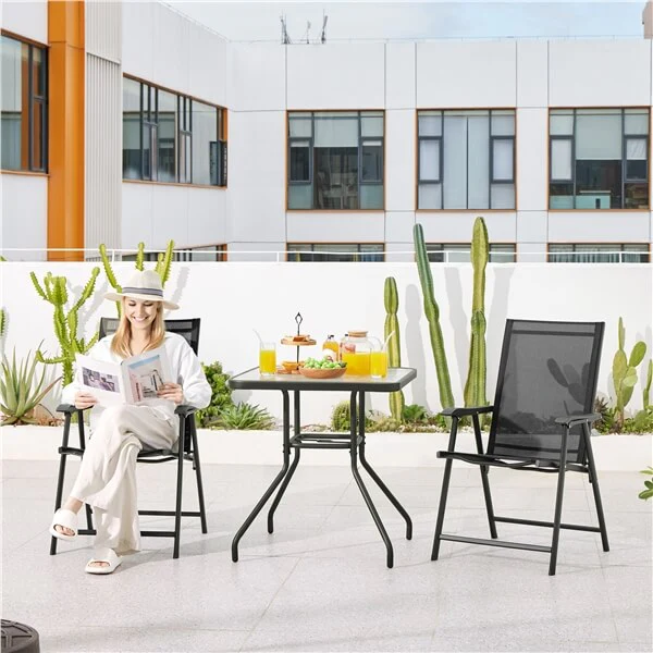 Yaheetech Patio Dining Chairs Set of 4 with Armrests - Image 17