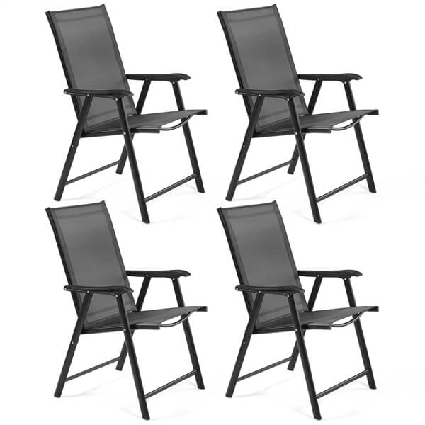 Yaheetech Patio Dining Chairs Set of 4 with Armrests - Image 2